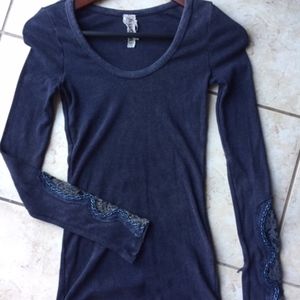 Free People long-sleeve shirt with lacing
